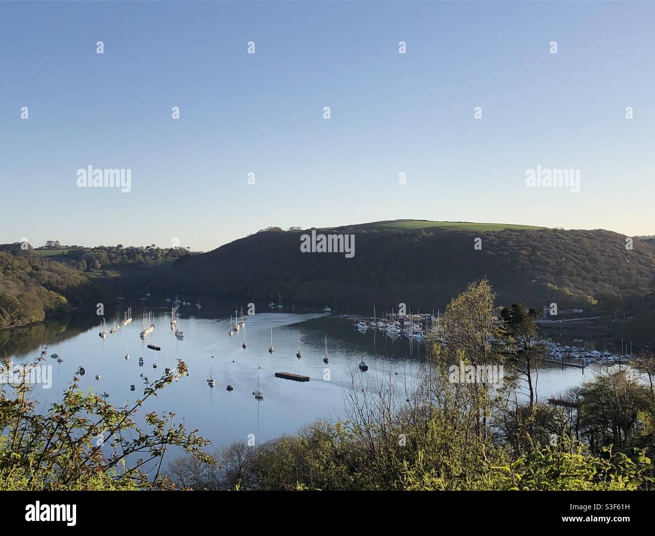 Blick über den Fluss Dart, Dartmouth Devon Stockfoto