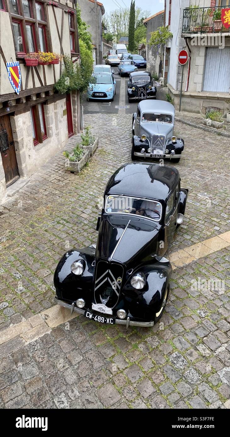 Der Oldtimer-Club von Parthenay Frankreich - Smartphone-aufgenommenes Stockfoto