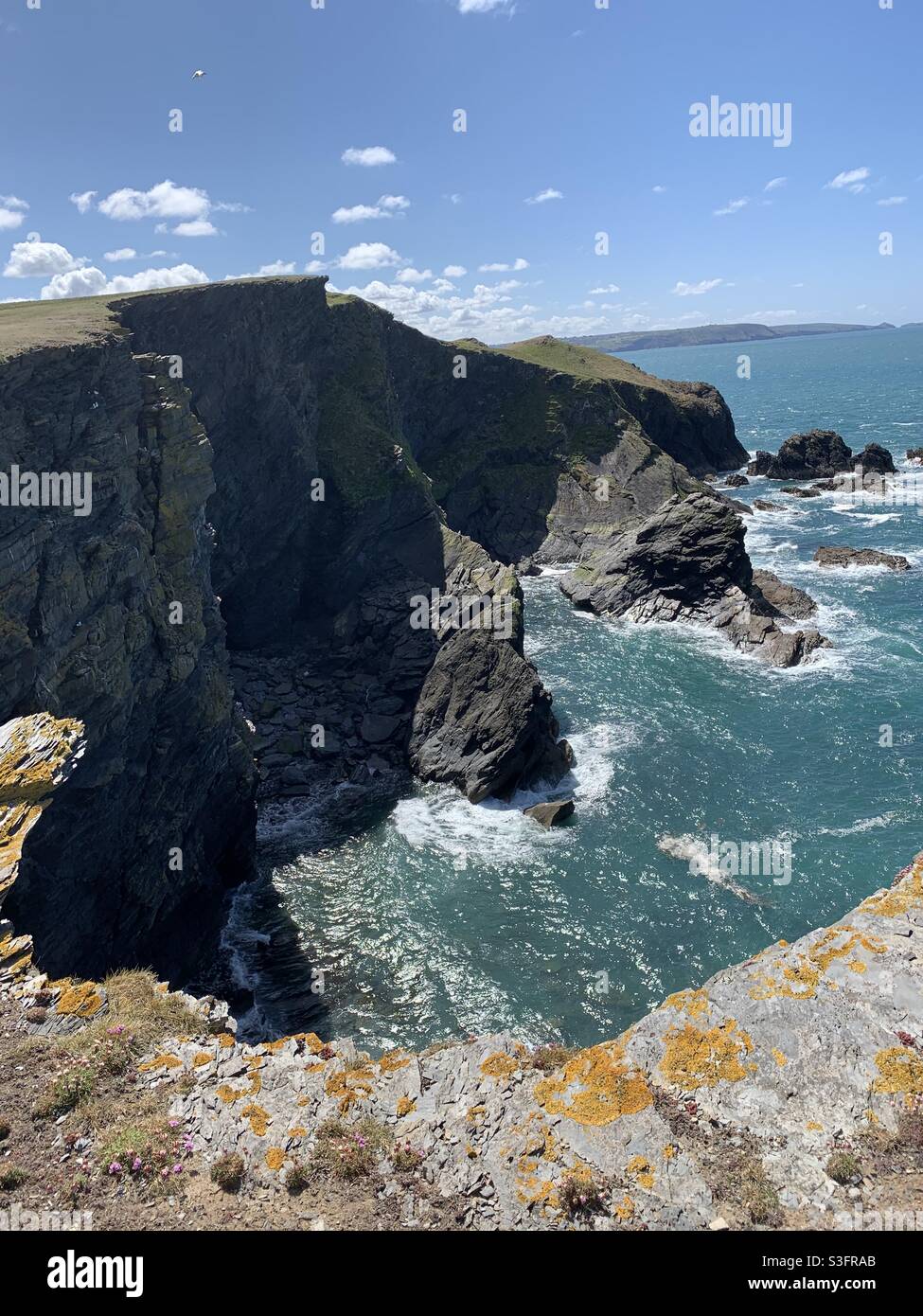 Küste von West wales - Smartphone-aufgenommenes Stockfoto