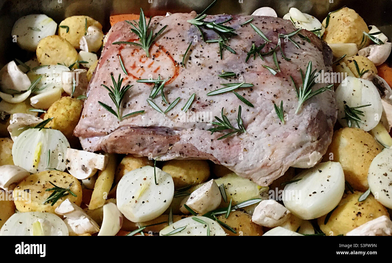 Braten Abendessen Stockfoto