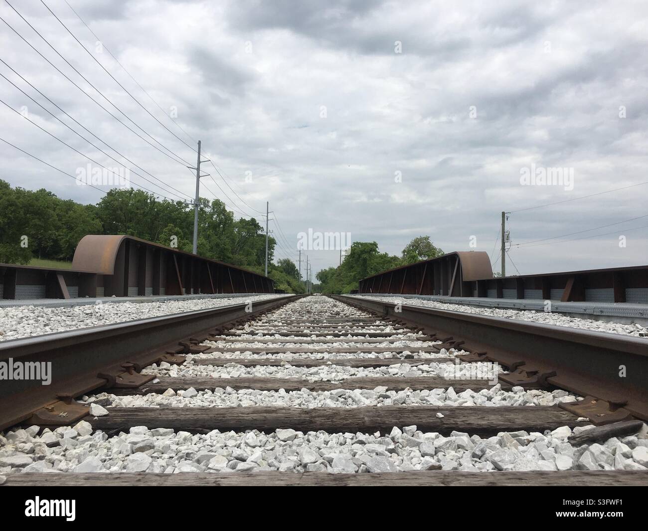 Alte Eisenbahnschienen in Nashville Tennessee Stockfoto