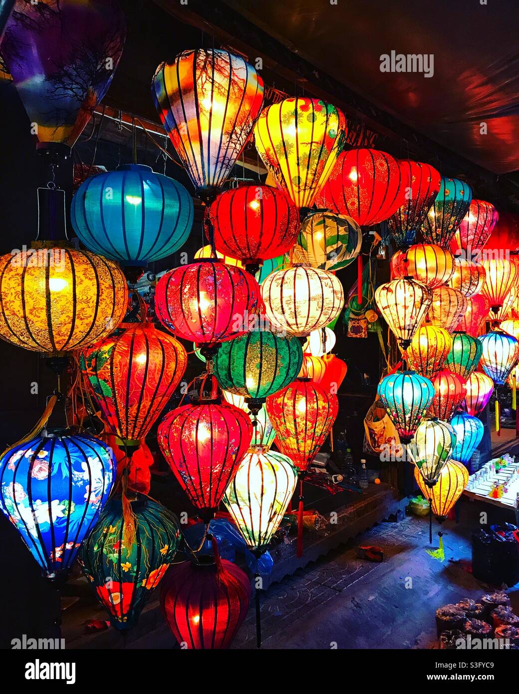 Lichter von Hoi an, Vietnam Stockfoto