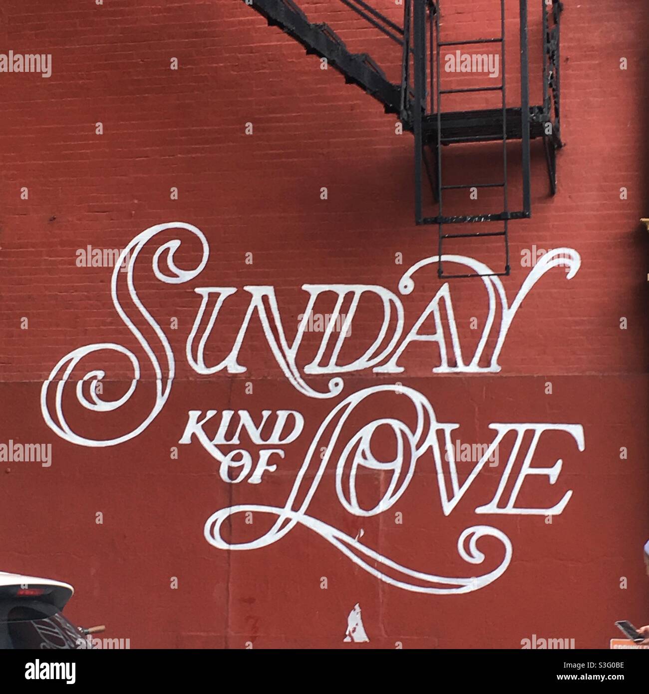 „Sunday Kind of Love“, NYC Stockfoto