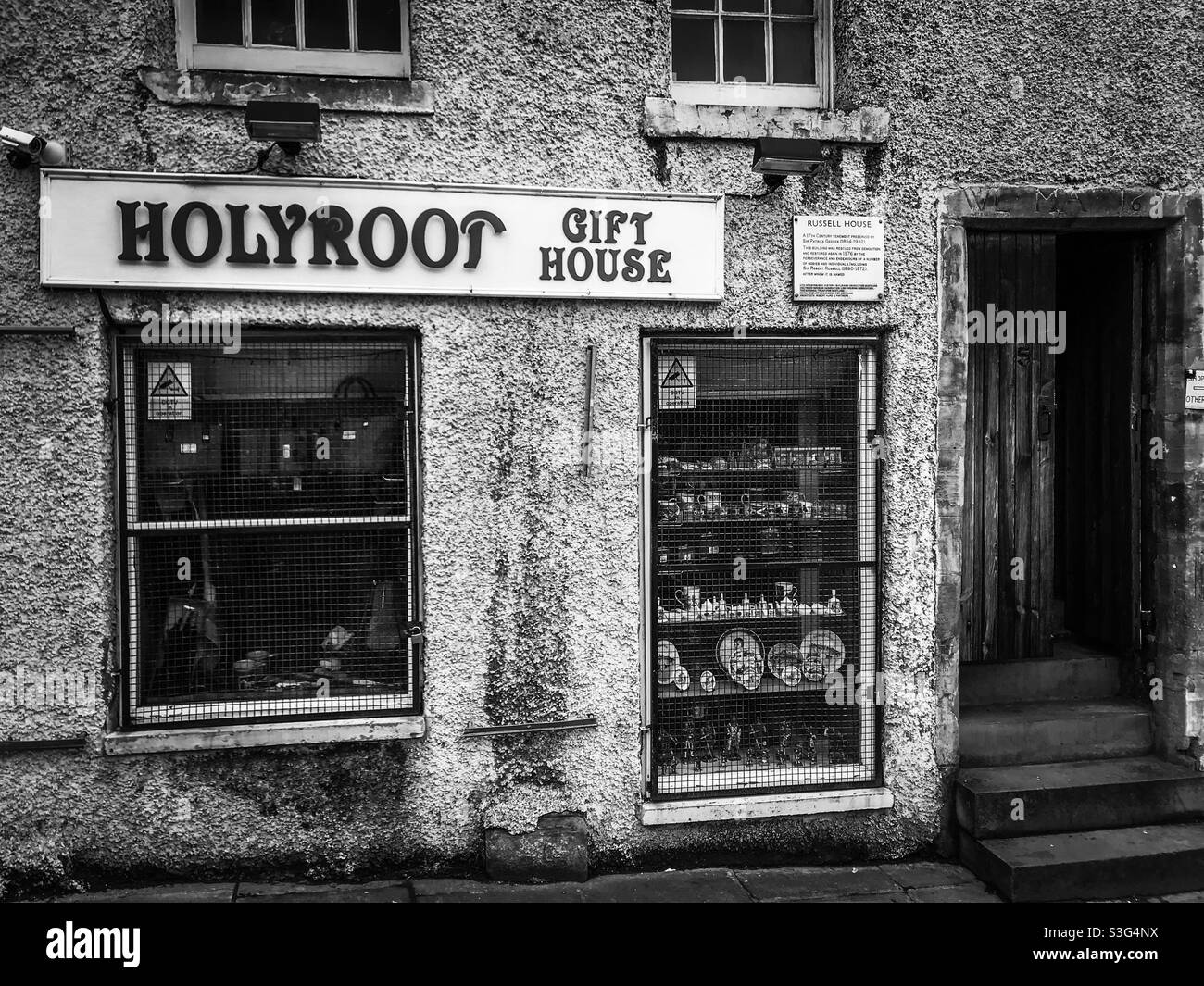 Holyrood Souvenirladen, Edinburgh - Smartphone-aufgenommenes Stockfoto