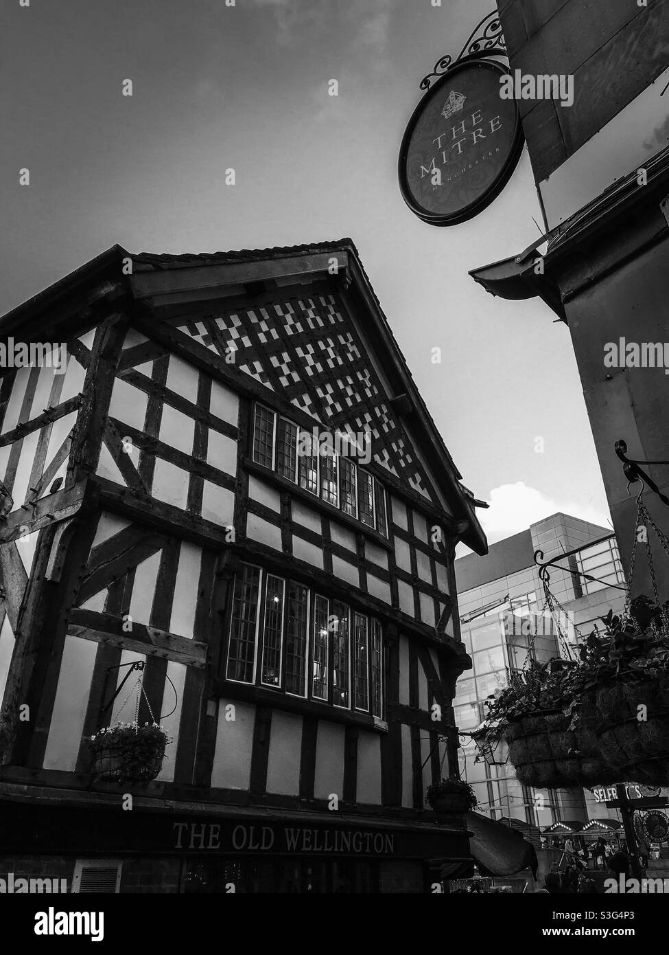 Manchester Old Wellington Pub Stockfoto