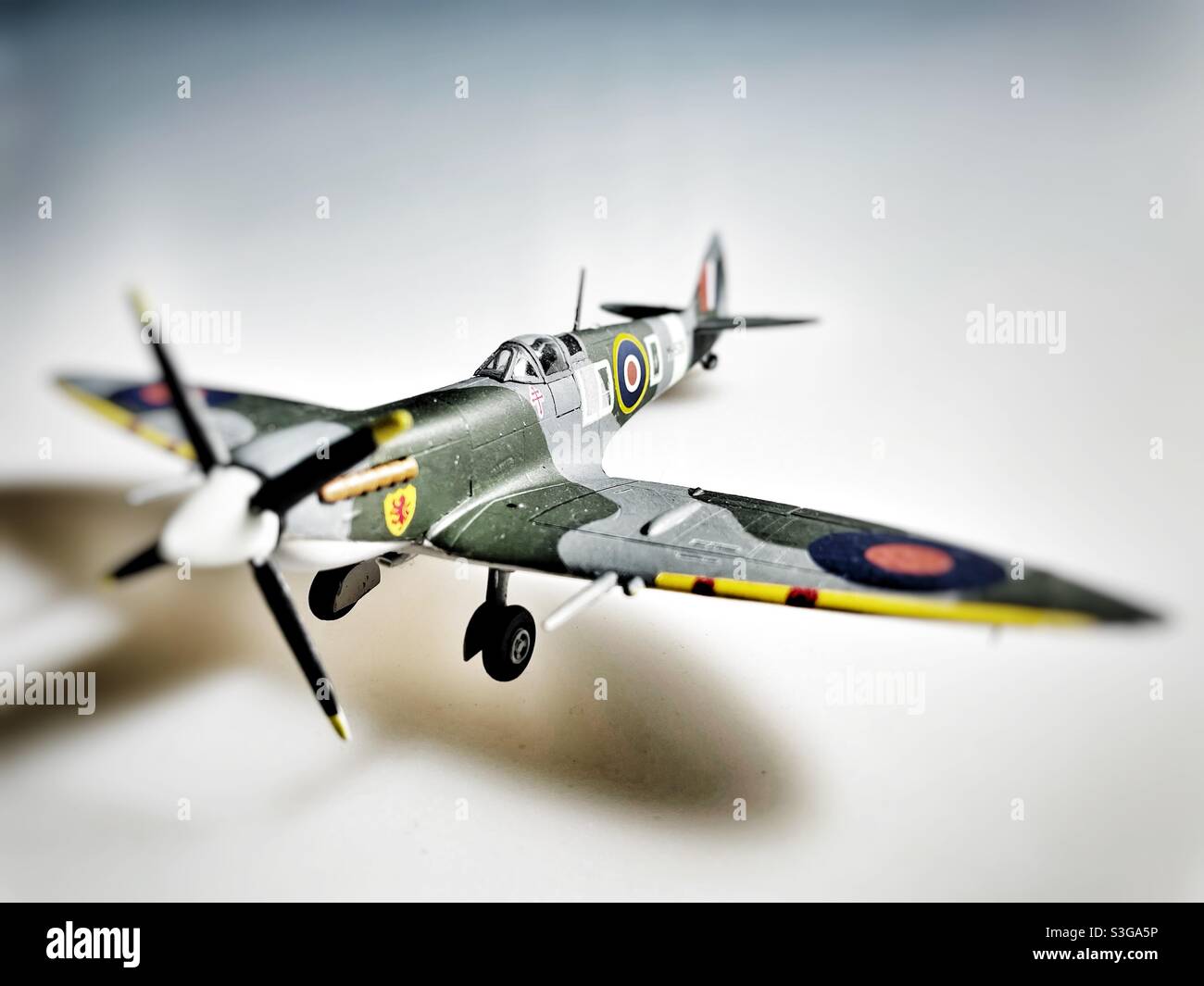 Modell Spitfire im Maßstab 1:72 Stockfoto