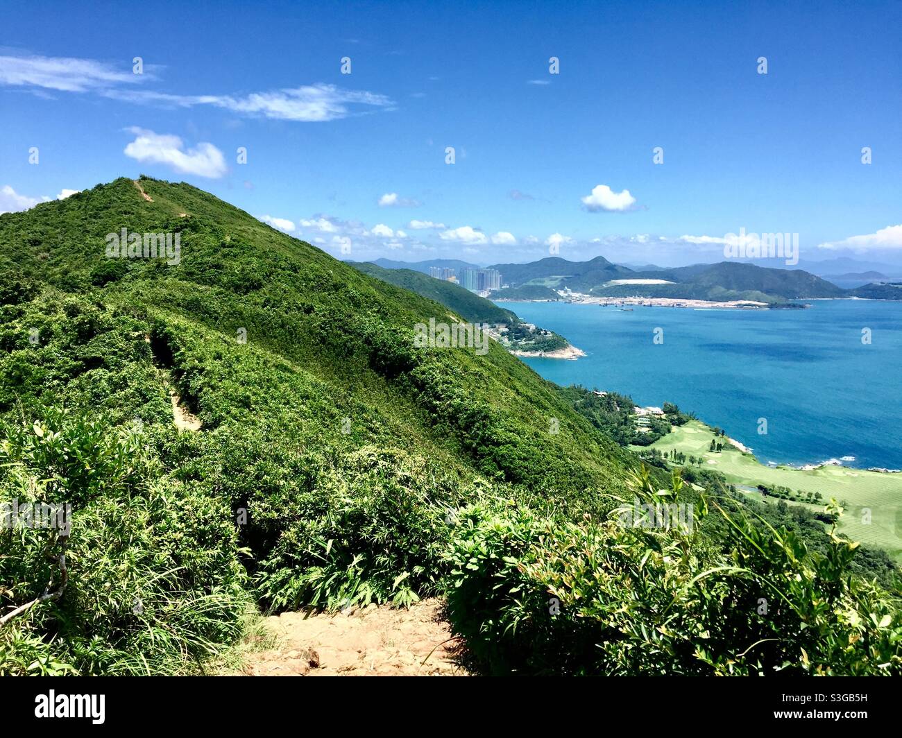 Dragons Back Trail im Shek-o Park, Hong Kong Stockfoto