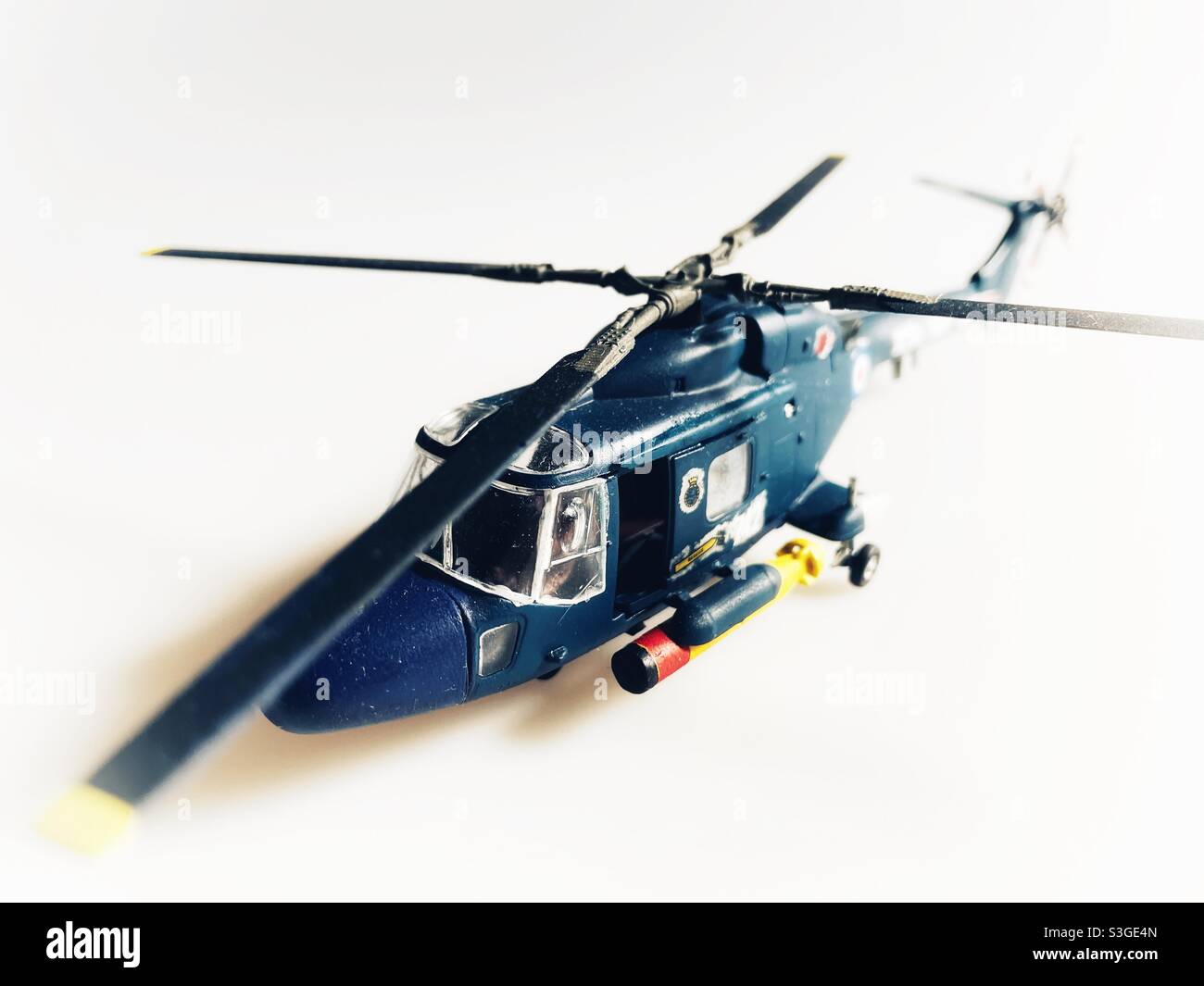 Airfix Plastikmodellhubschrauber - Smartphone-aufgenommenes Stockfoto