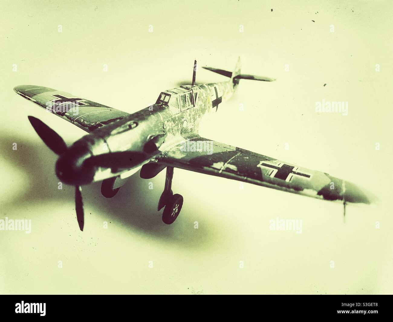 Messerschmitt BF-109 Modellflugzeug Stockfoto