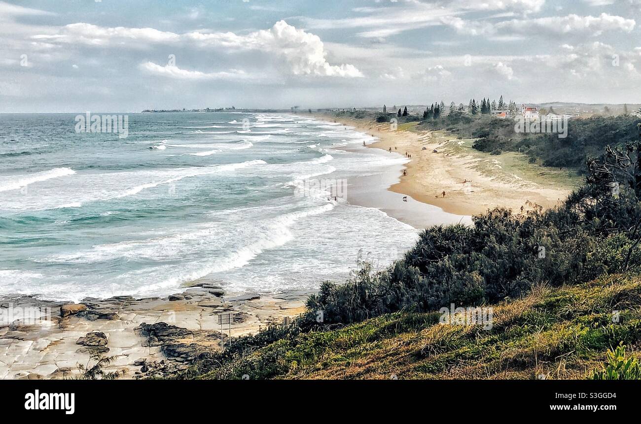 Sunshine Coast Beach, Birdseye View Queensland Australien Stockfoto