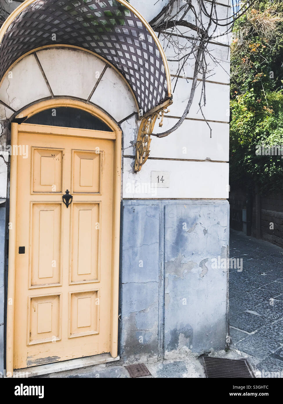 Haus Tür, Sorrento, Italien Stockfoto