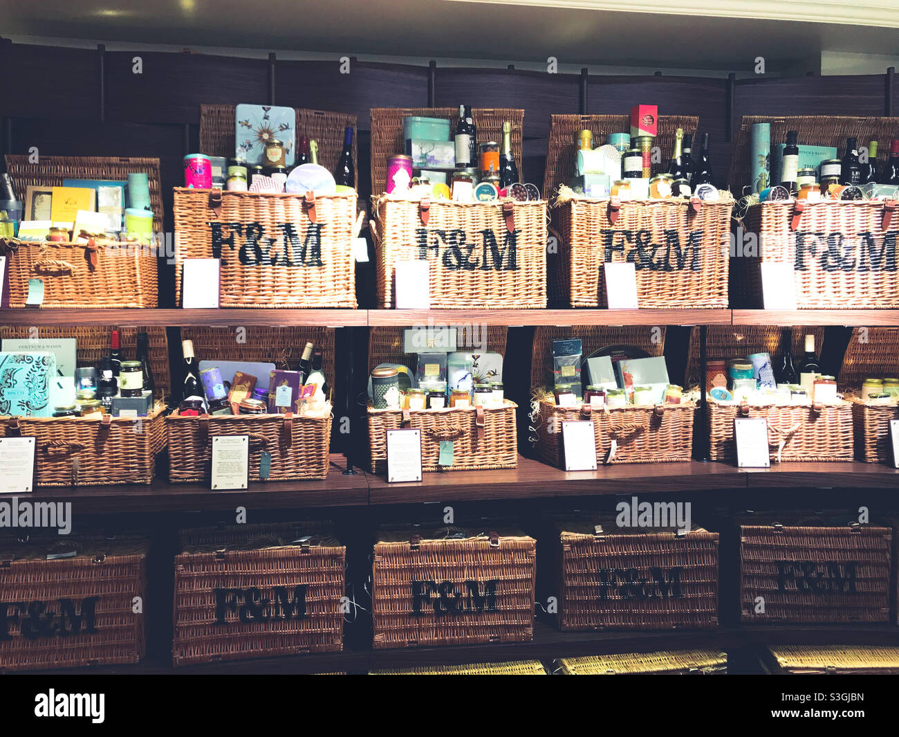 Fortnum & Mason lähmte ich - Smartphone-aufgenommenes Stockfoto