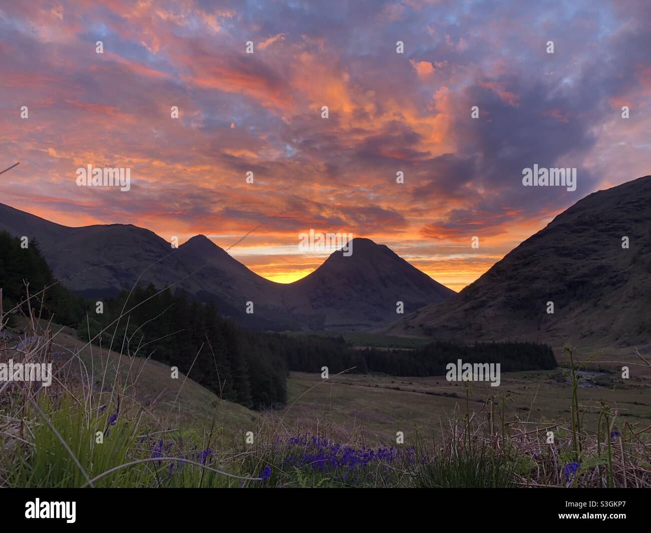 Schottische sunrise Stockfoto