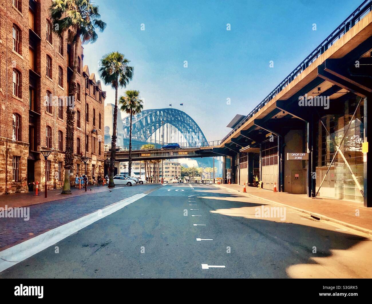 Leere Straße in Sydney Stockfoto