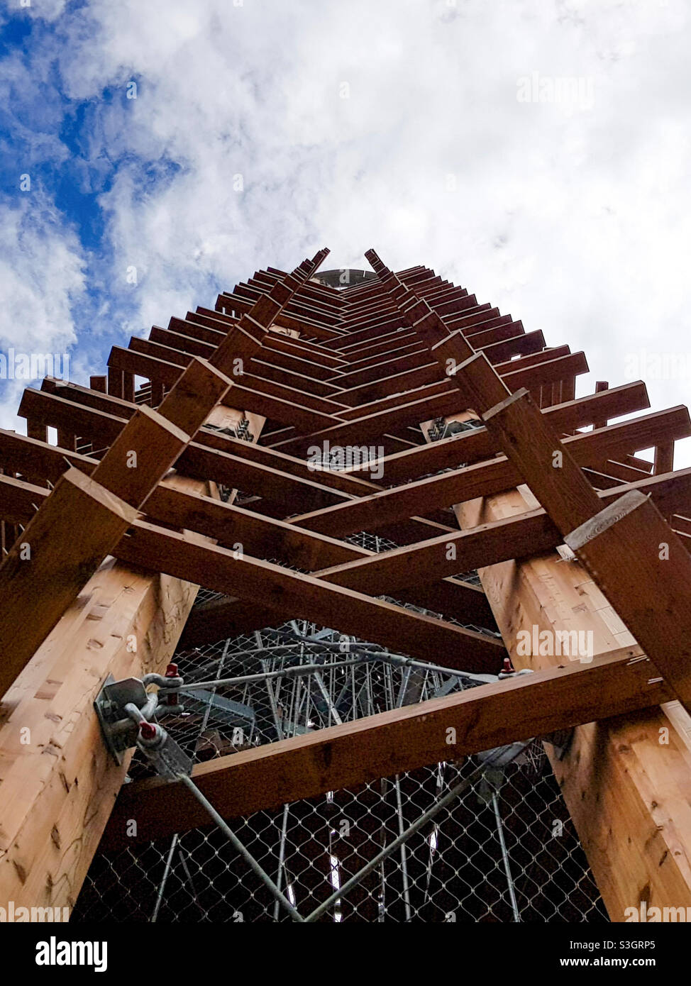 Wachturm aus Holz Stockfoto