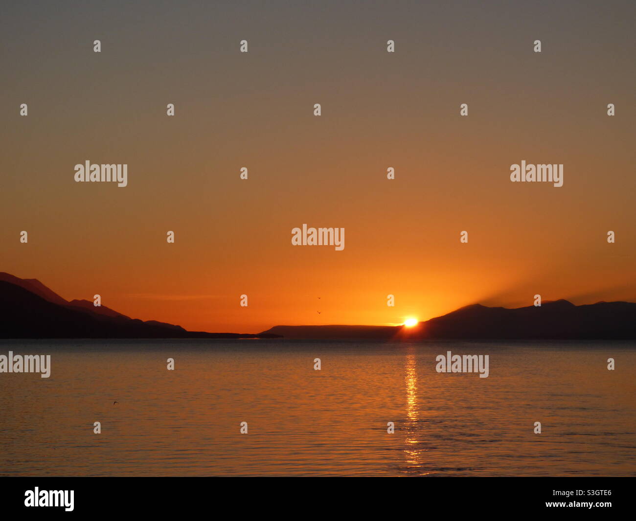 Beagle Kanal Sonnenuntergang Stockfoto