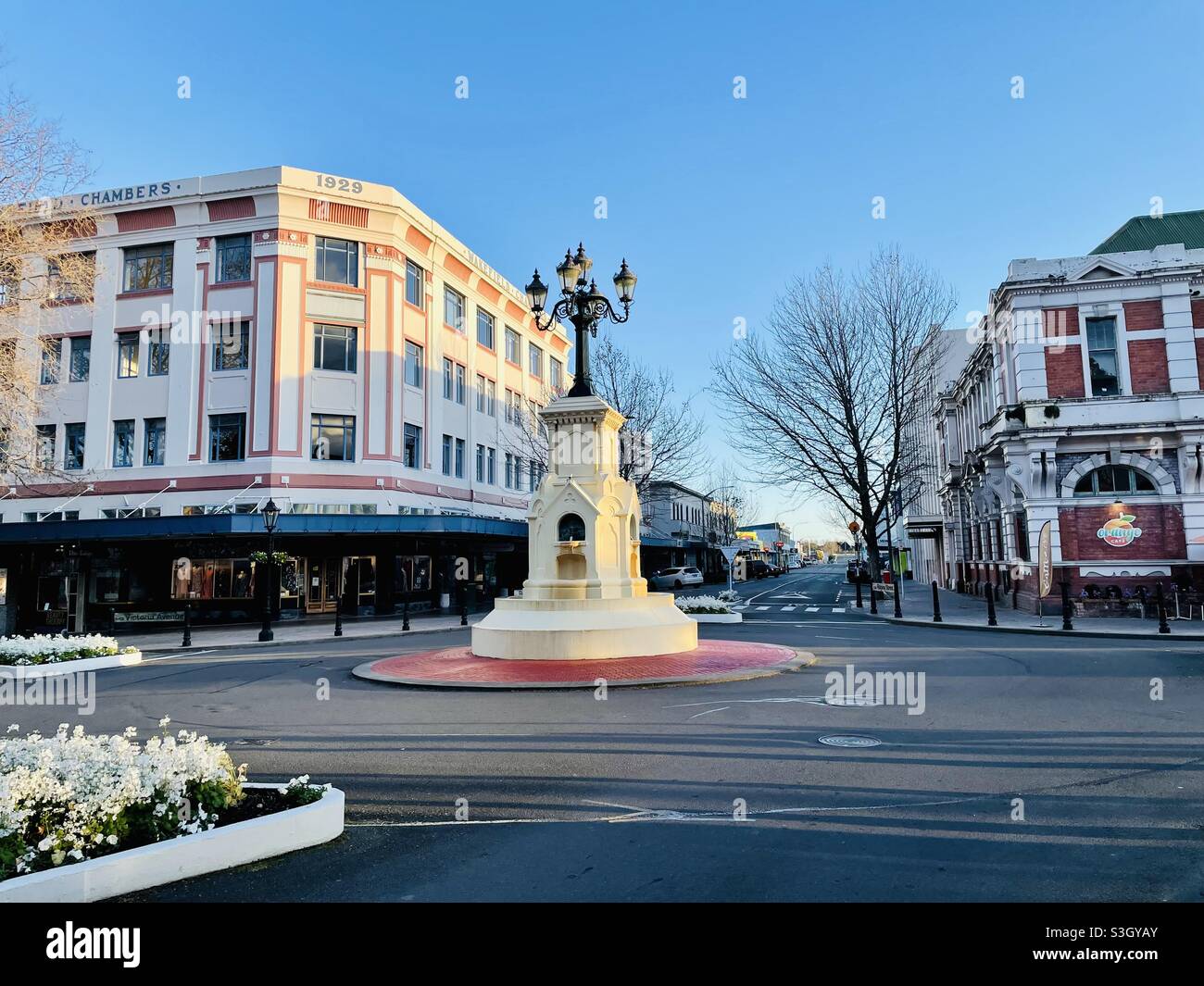 Das Stadtzentrum von Whanganui in Neuseeland Stockfoto
