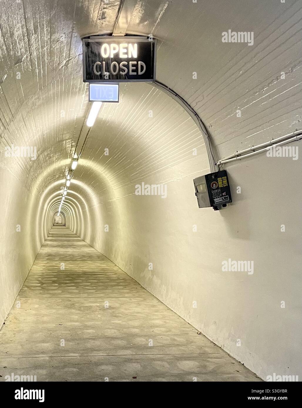 Tunnel zum Durie Hill Aufzug in Whanganui, Neuseeland Stockfoto