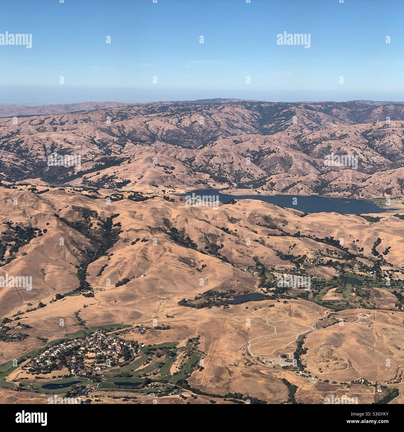 Juni 2021, Flug über Santa Clara, Santa Clara County, California, USA Stockfoto