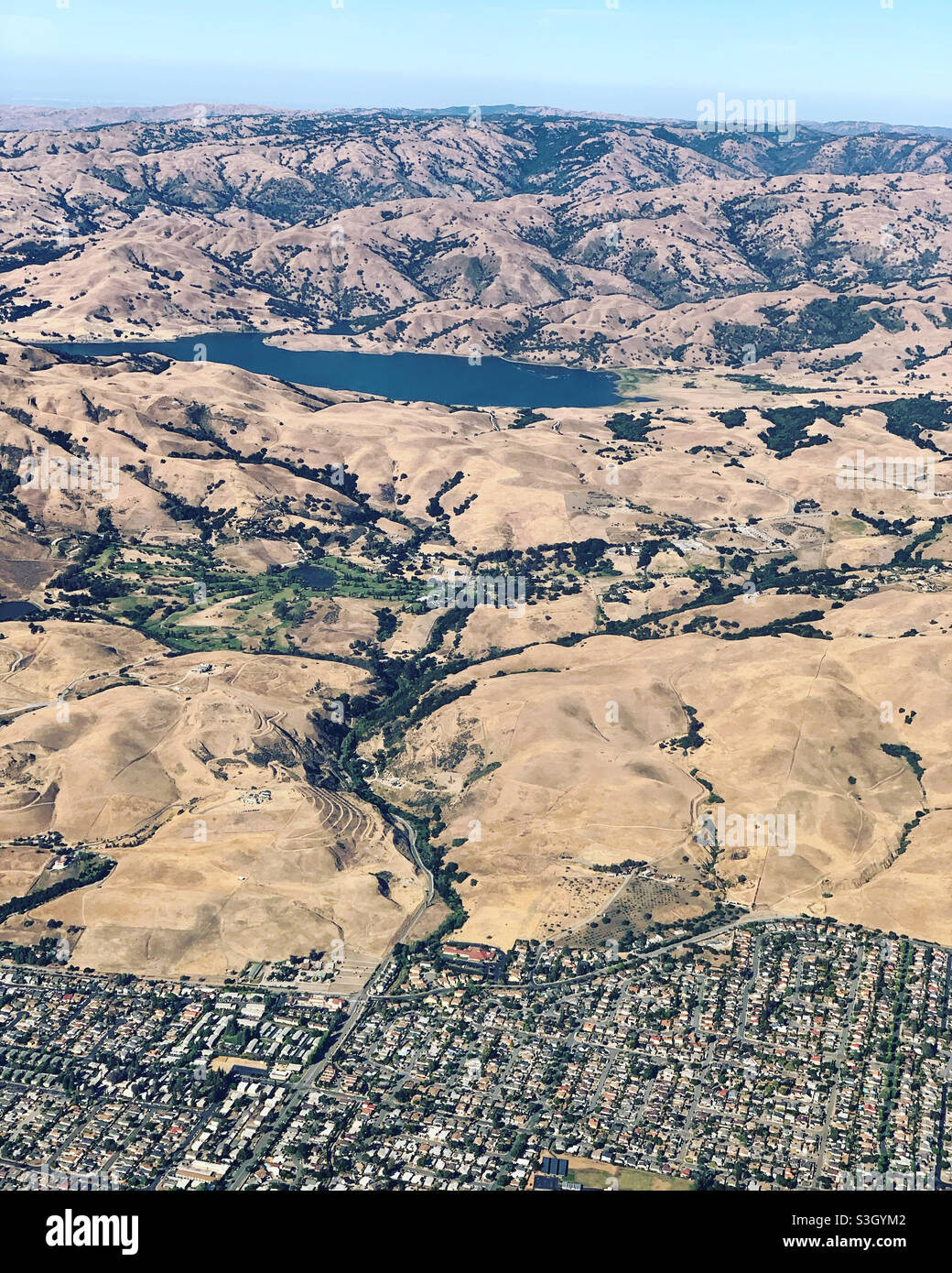 Juni 2021, Flug über Milpitas, Santa Clara County, Kalifornien, Usa Stockfoto