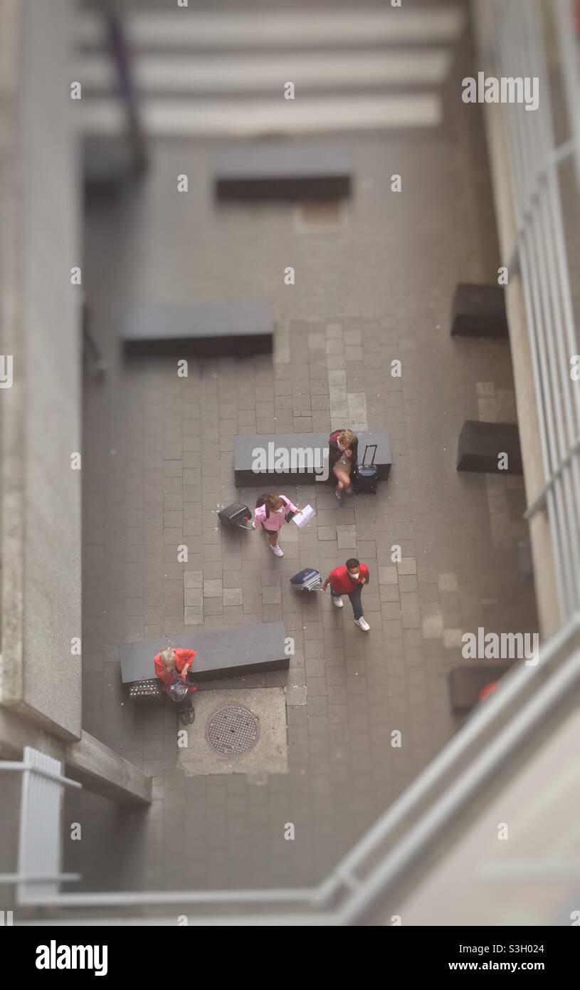 Reisende - Smartphone-aufgenommenes Stockfoto