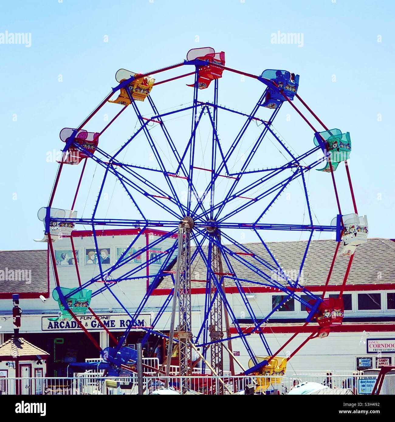 Ferriswheel auf Balboa Island, Newport CA Stockfoto