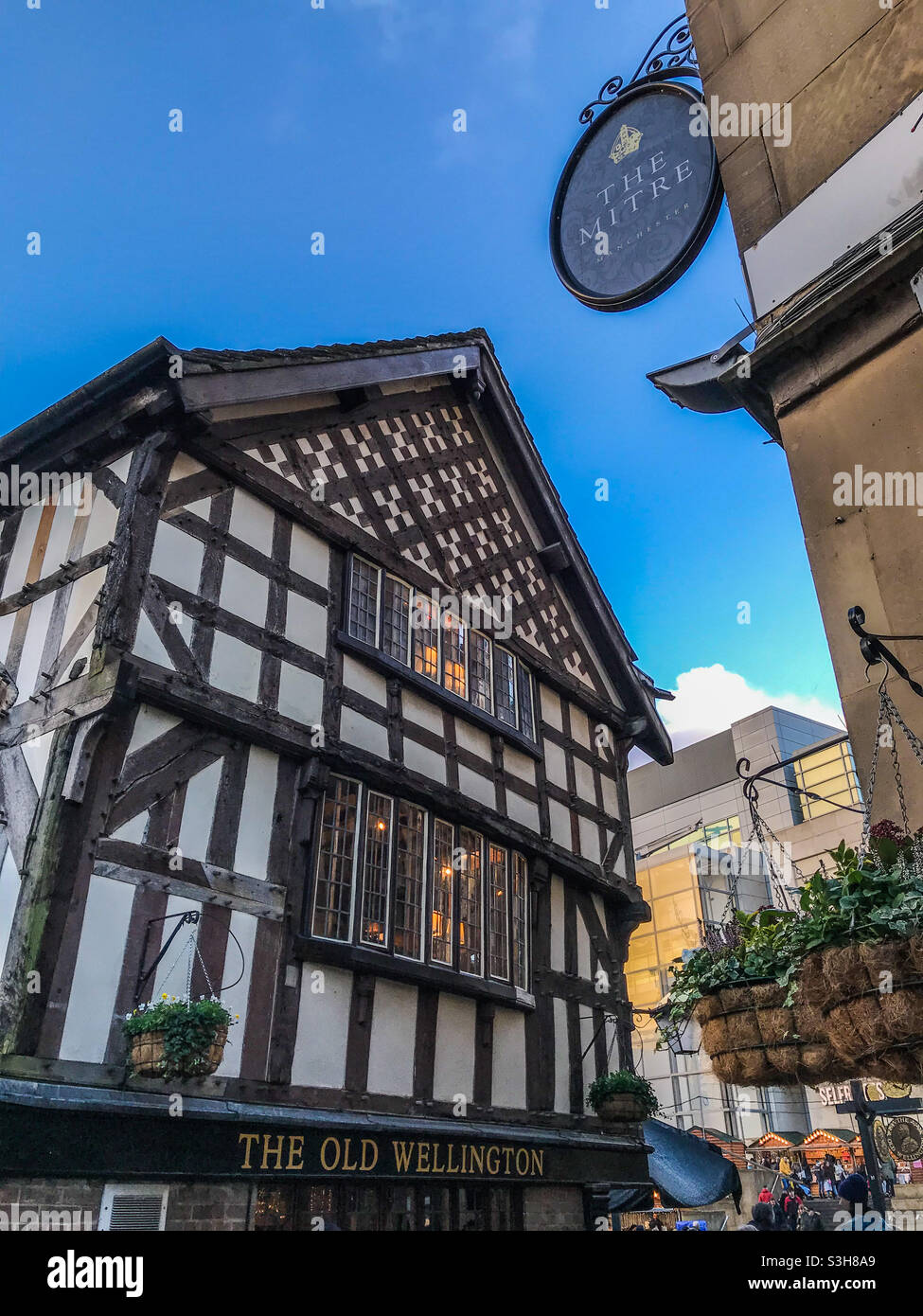 Das alte Wellington Pub, Manchester Stockfoto