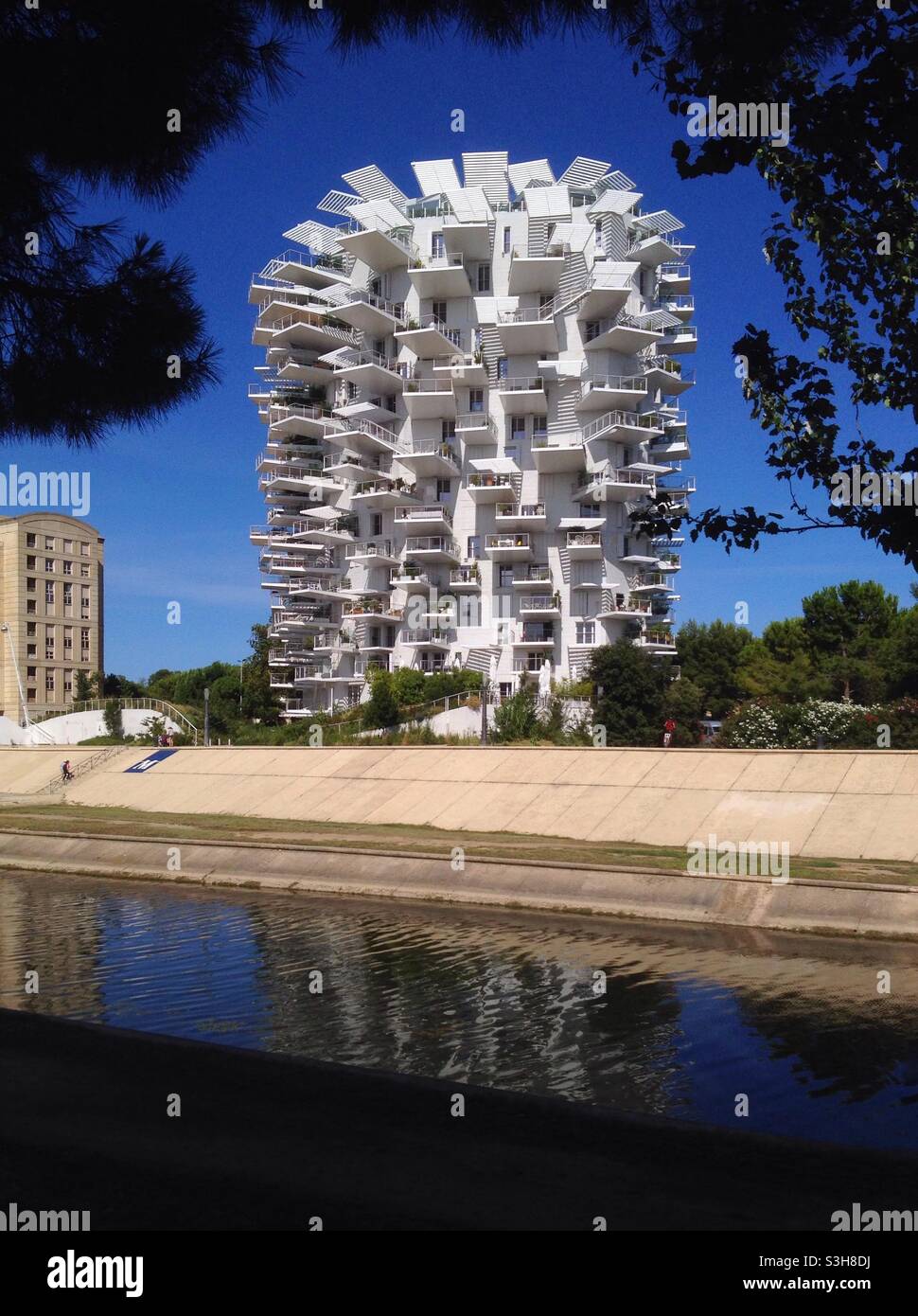 L'Arbre Blanc Gebäude, Montpellier Frankreich Stockfoto