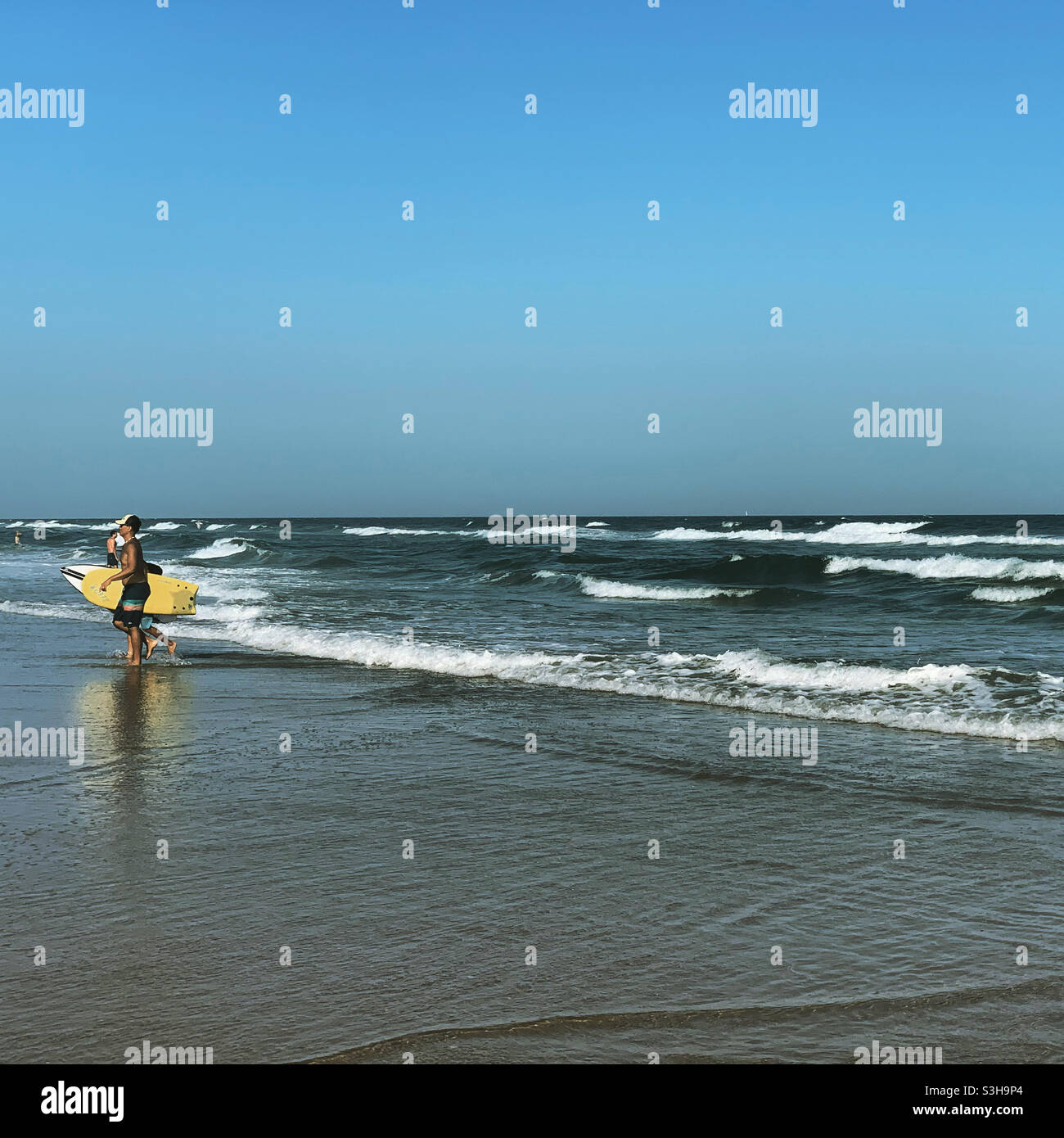 Juli 2021, am Strand, Ventnor City, Atlantic County, New Jersey, Usa - Smartphone-aufgenommenes Stockfoto