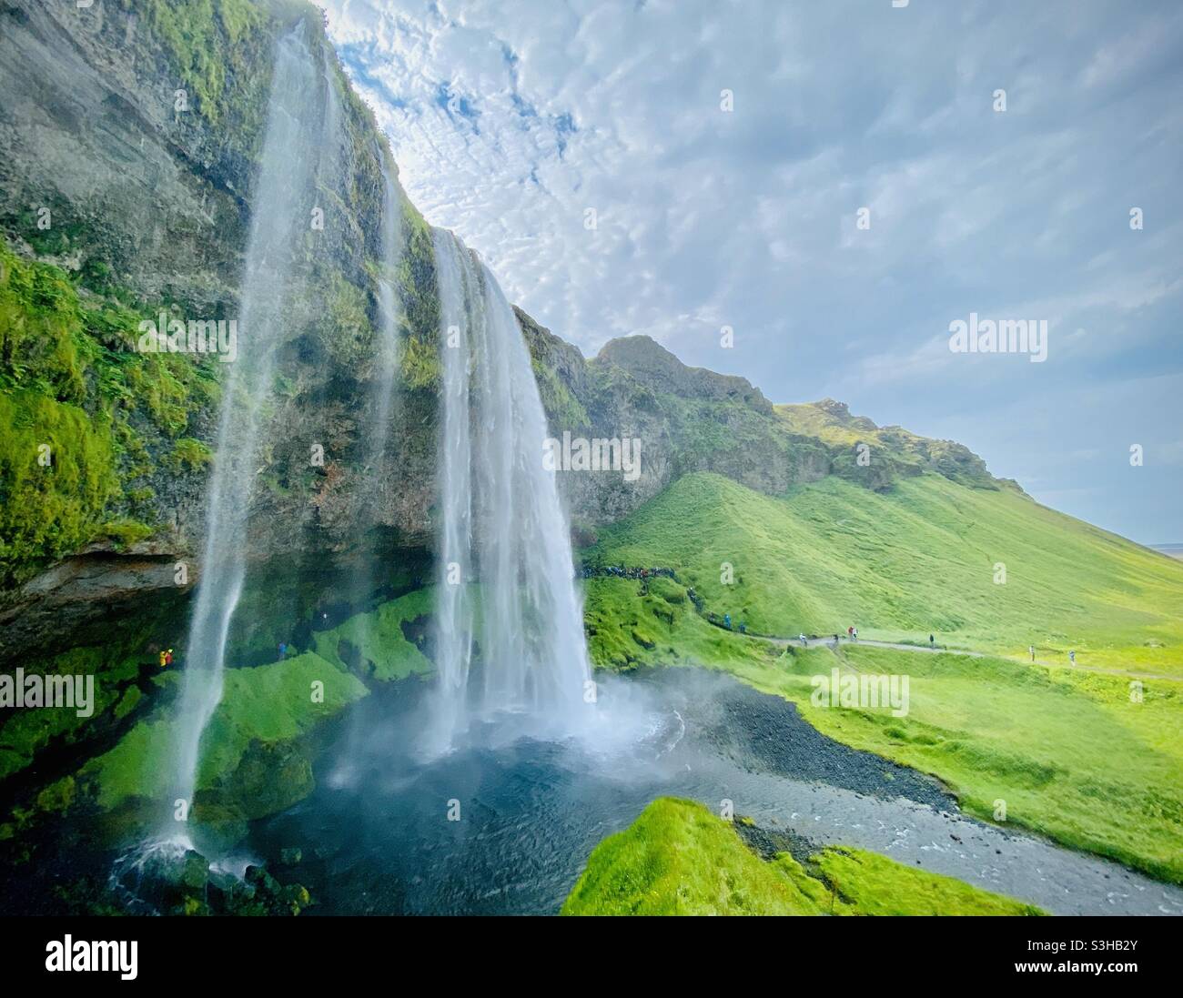 Seljalandsfoss im Süden Islands Stockfoto