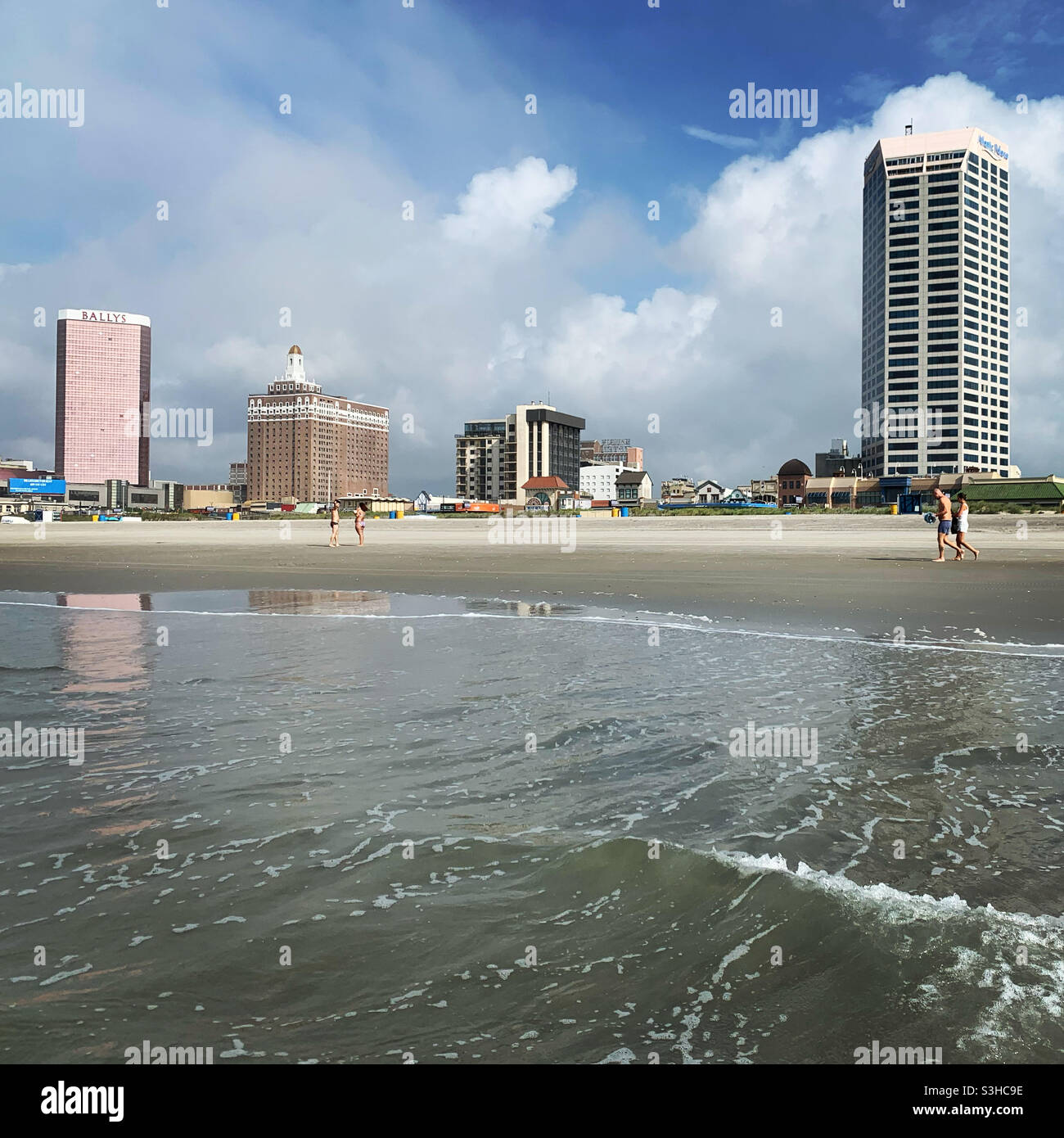 Juli 2021, Morgen am Strand, Atlantic City, New Jersey, USA Stockfoto