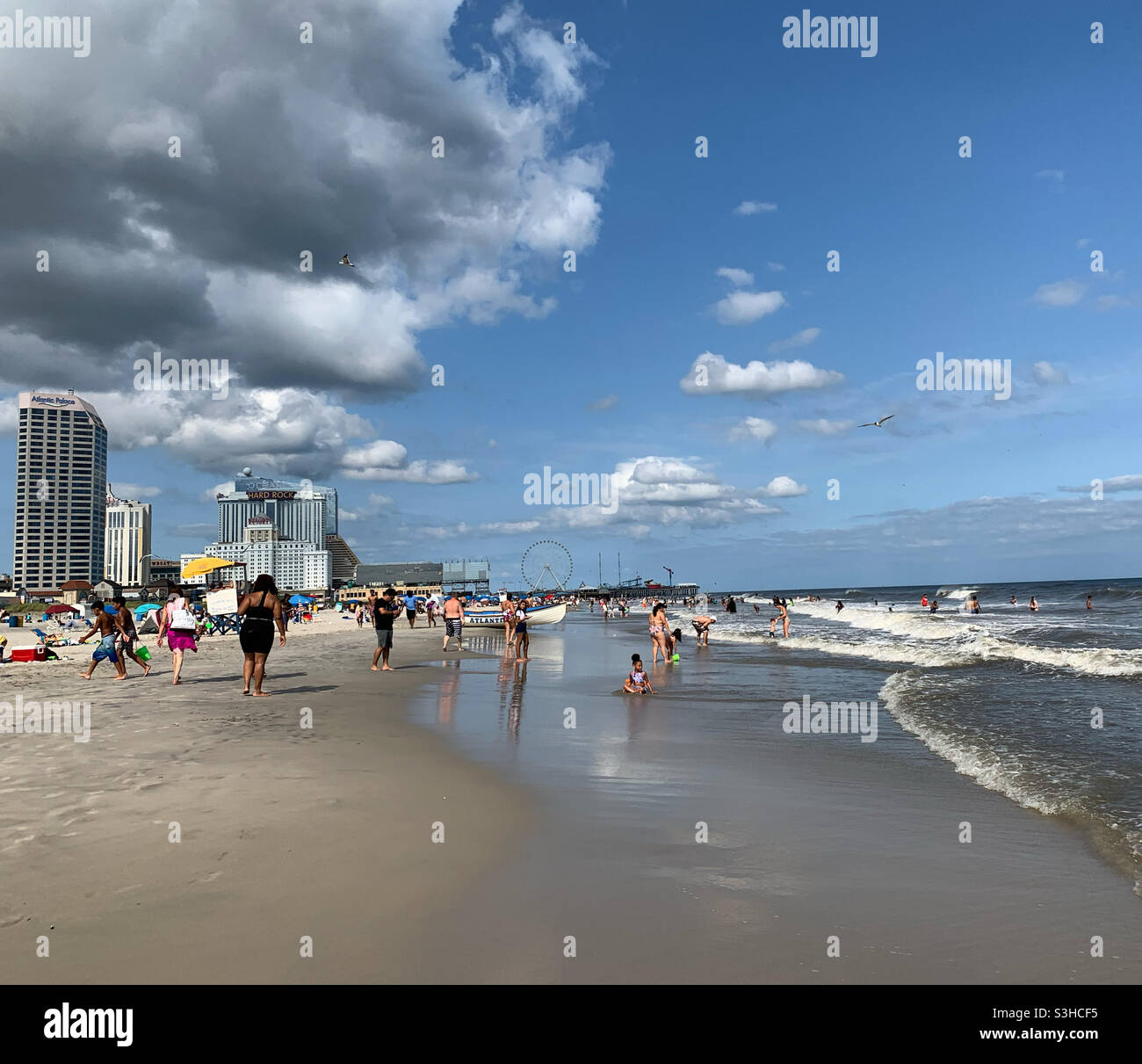 Juli 2021, am Strand in Atlantic City, New Jersey, USA Stockfoto