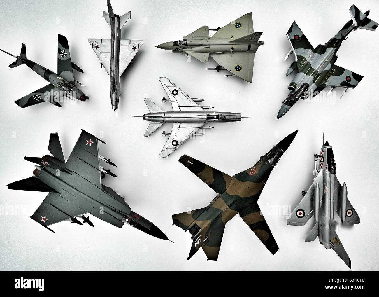 Kampfflugzeug aus der Zeit des Kalten Krieges Stockfoto