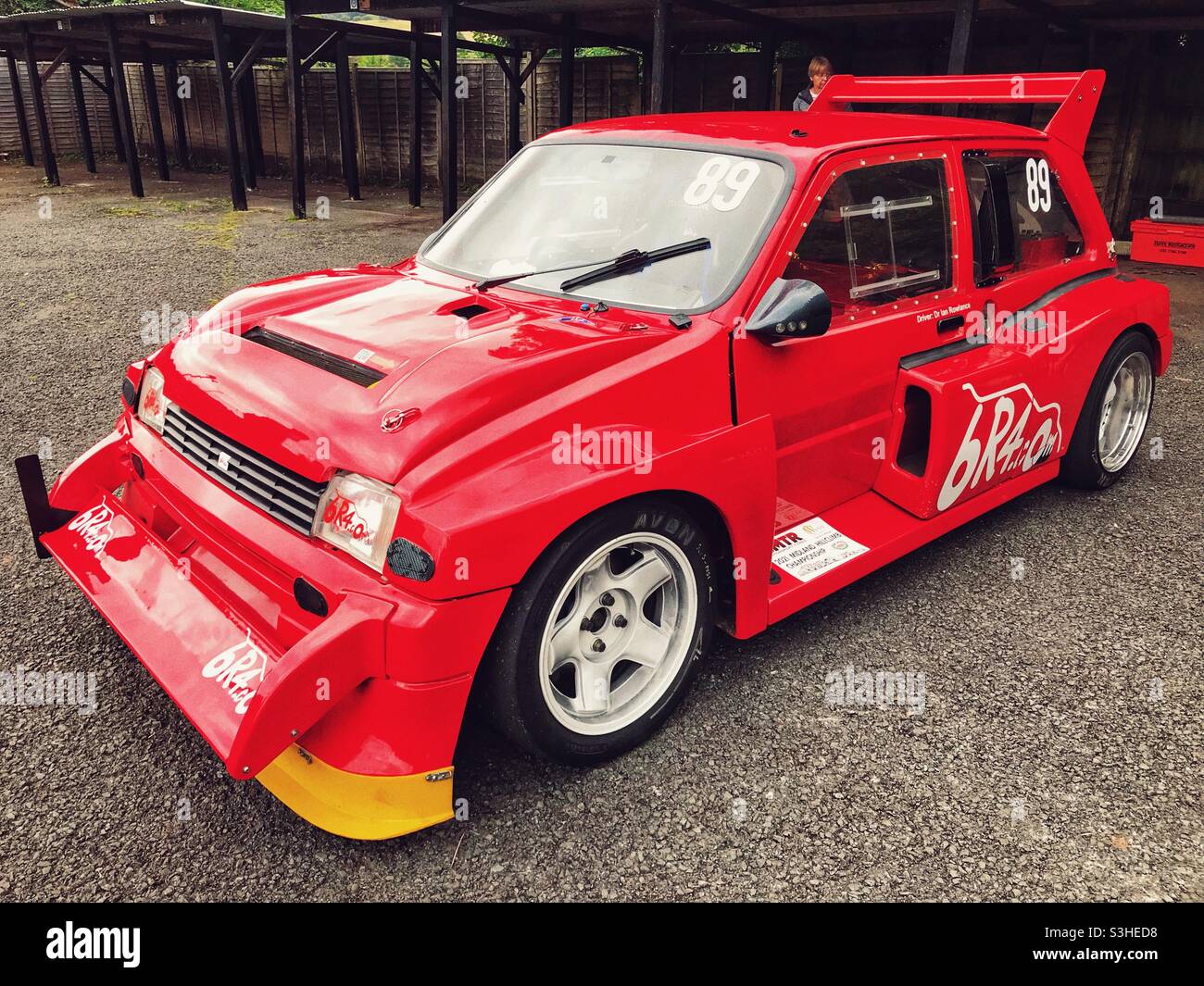 Metro 6R4 Classic Rally Car - Smartphone-aufgenommenes Stockfoto