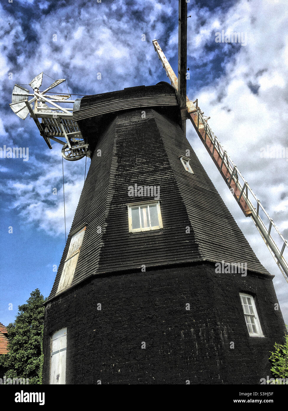 Smock Mill in Sarre, Kent Stockfoto