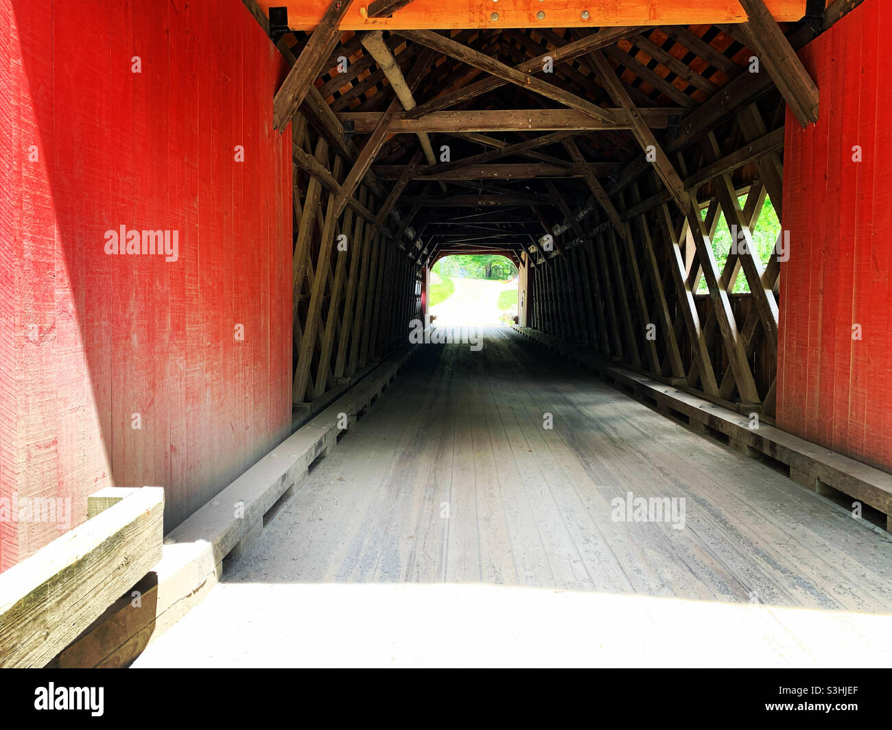 Green River Covered Bridge, Guilford, Windham County, Vermont, Usa Stockfoto
