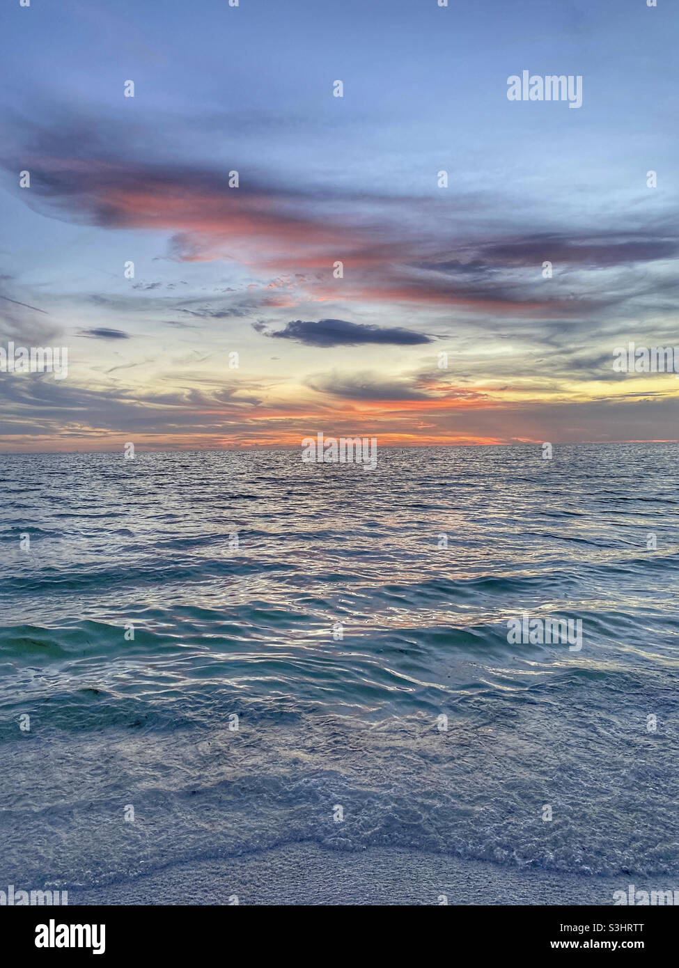 Sonnenuntergang über dem Golf von Mexiko Stockfoto