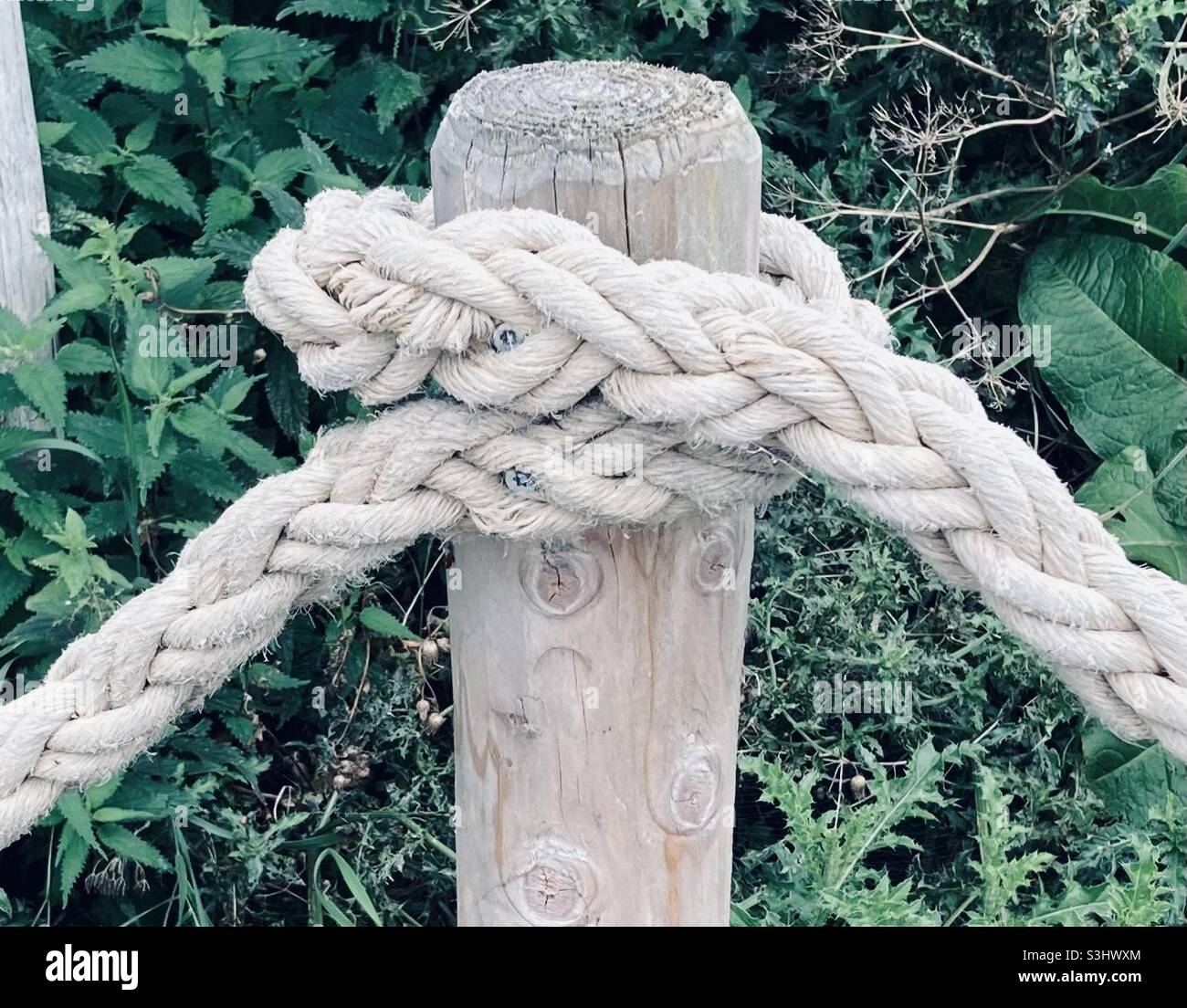 Rope around pole -Fotos und -Bildmaterial in hoher Auflösung – Alamy