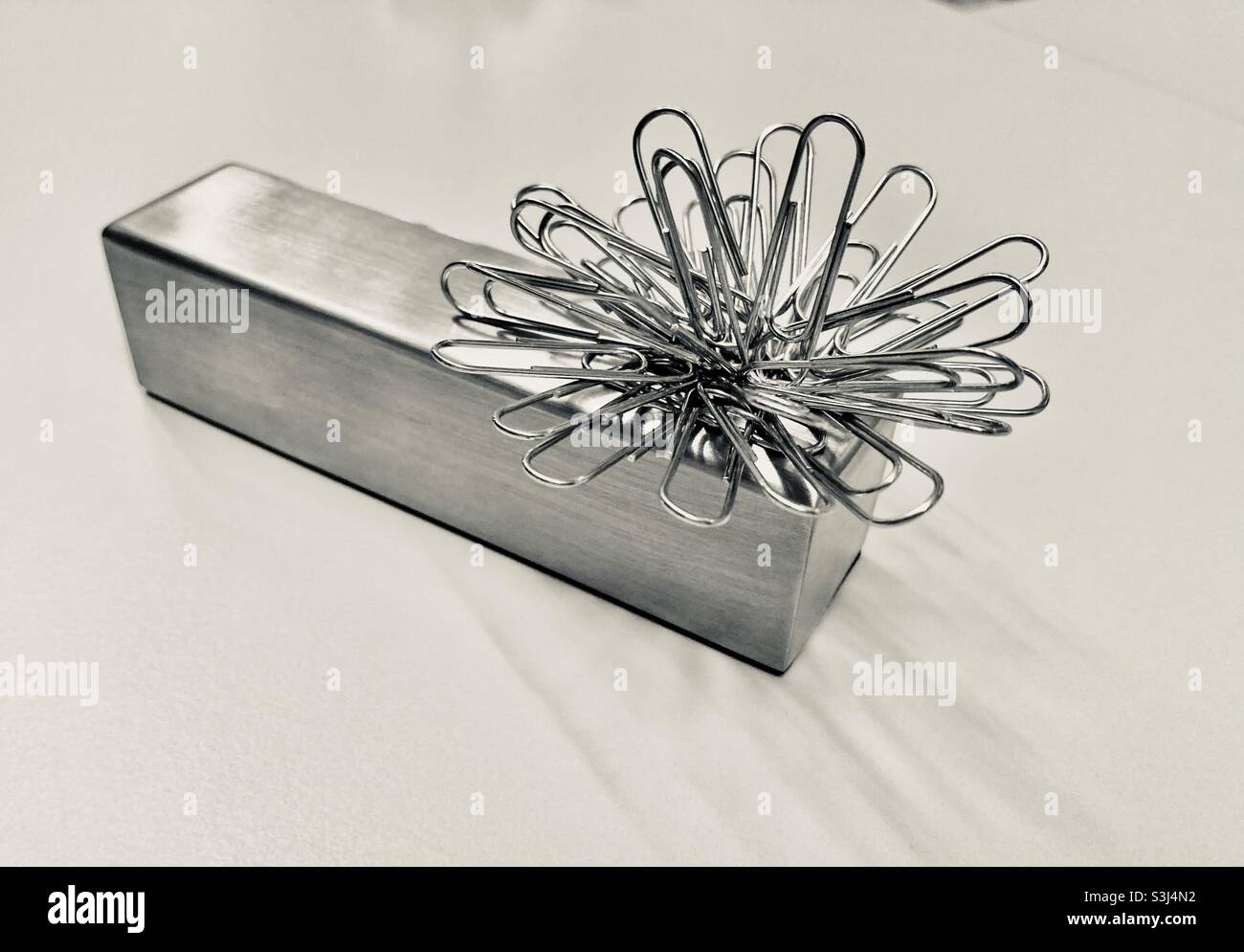 Büroklammer Blume - Smartphone-aufgenommenes Stockfoto