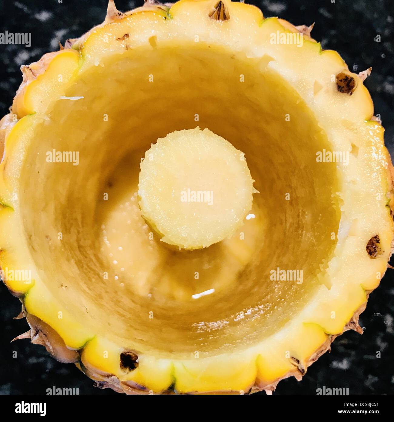 Ananasgefäß aus Nektar. Stockfoto