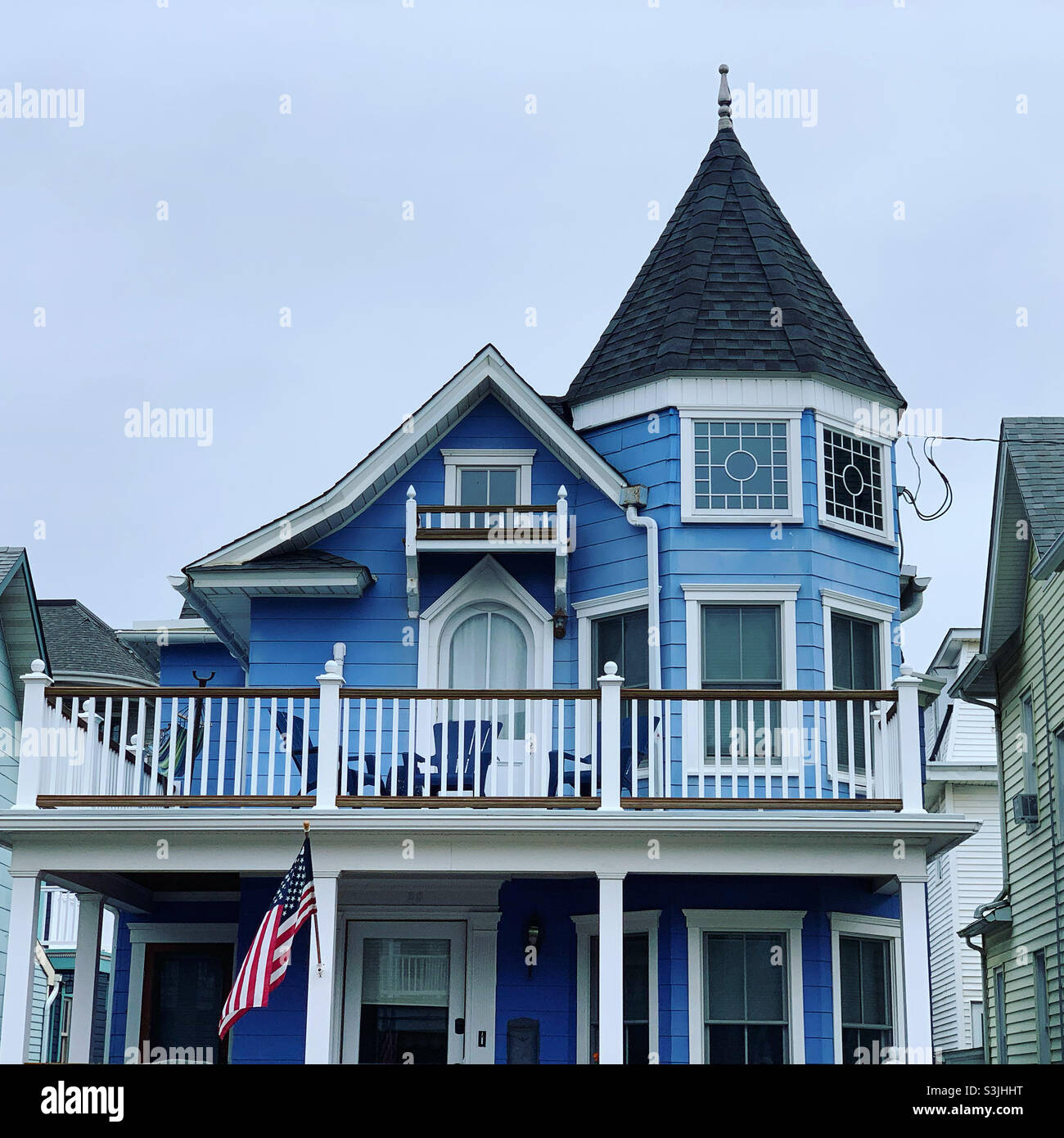 August 2021, ein Haus in Ocean Grove, Neptune Township, Monmouth County, New Jersey, USA Stockfoto
