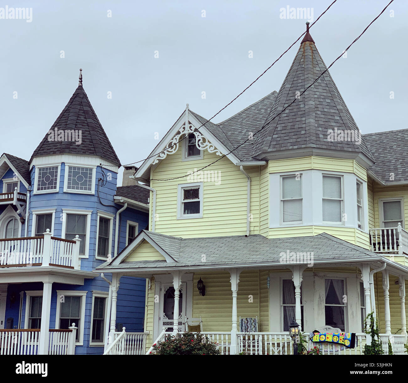 August 2021, Häuser in Ocean Grove, Neptune Township, Monmouth County, New Jersey, USA Stockfoto