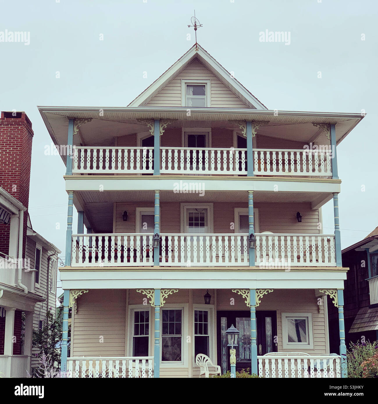 August 2021, ein Haus in Ocean Grove, Neptune Township, Monmouth County, New Jersey, USA Stockfoto