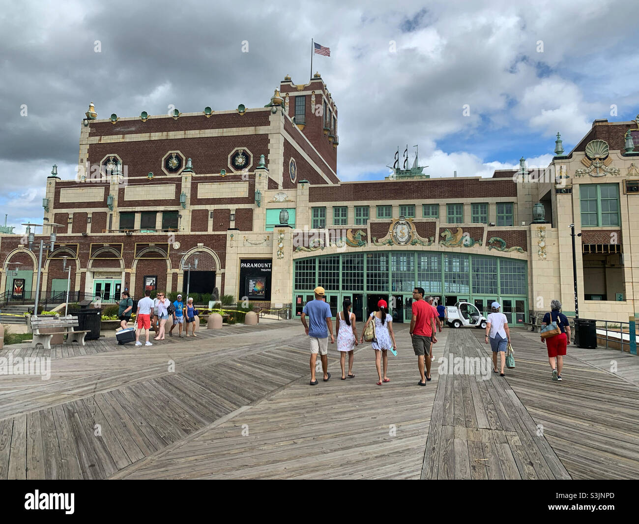 August 2021, Convention Hall, Asbury Park Boardwalk, Asbury Park, Monmouth County, New Jersey, Usa Stockfoto
