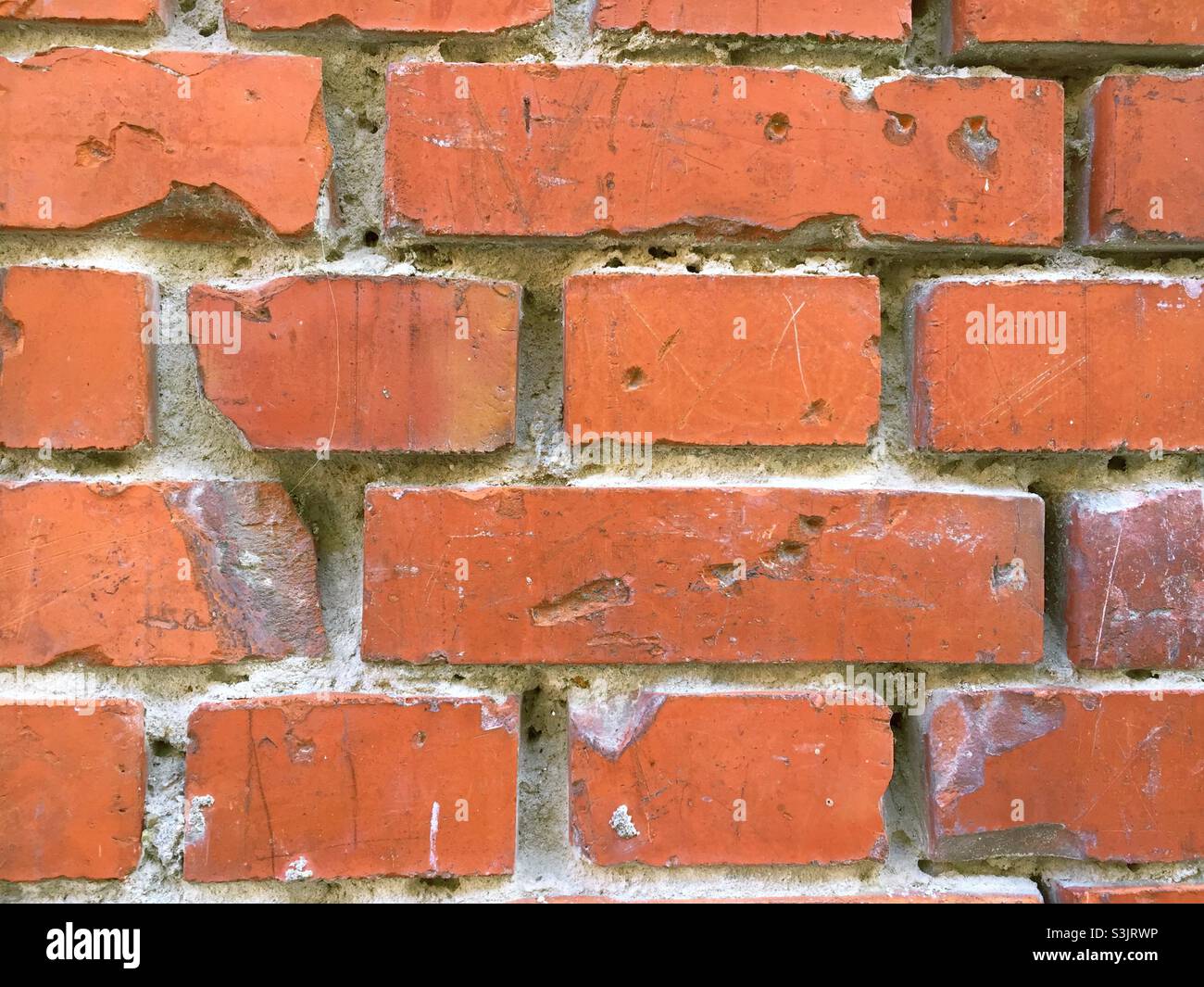 Ziegel-Wand-Hintergrund - Smartphone-aufgenommenes Stockfoto