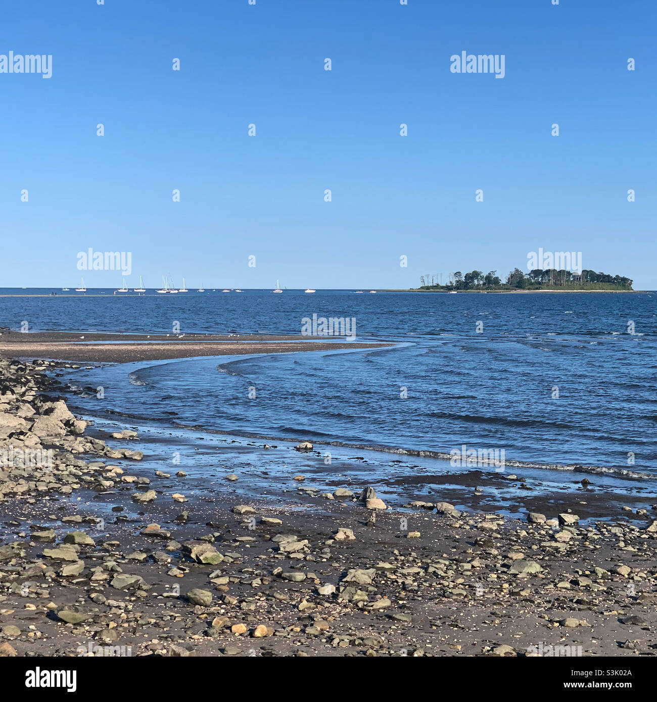 Silver Sands Beach, Silver Sands State Park, Milford, New Haven County, Connecticut, Usa Stockfoto