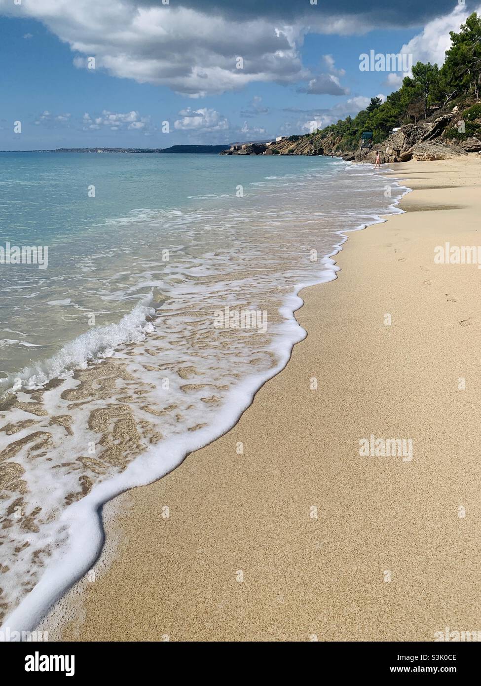 Strand von Makris gialos in kefalonia Stockfoto