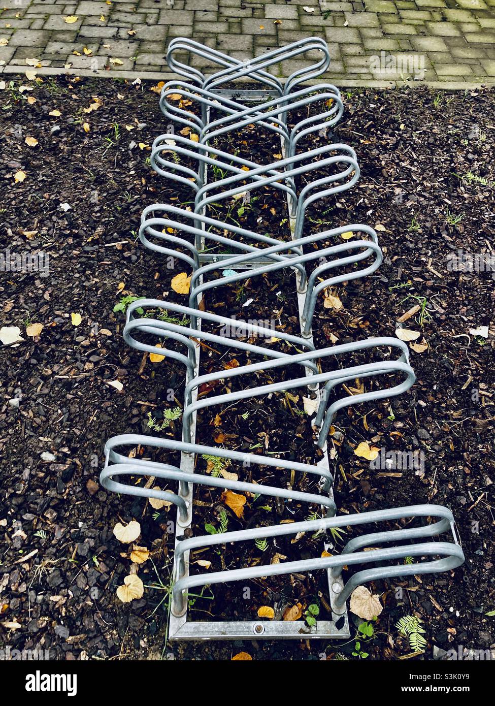 Fahrradständer Stockfoto