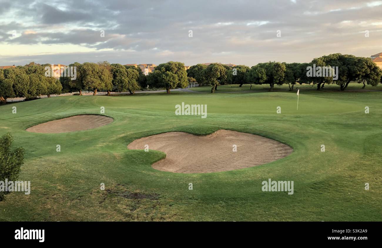 Golfplatz Greens Stockfoto