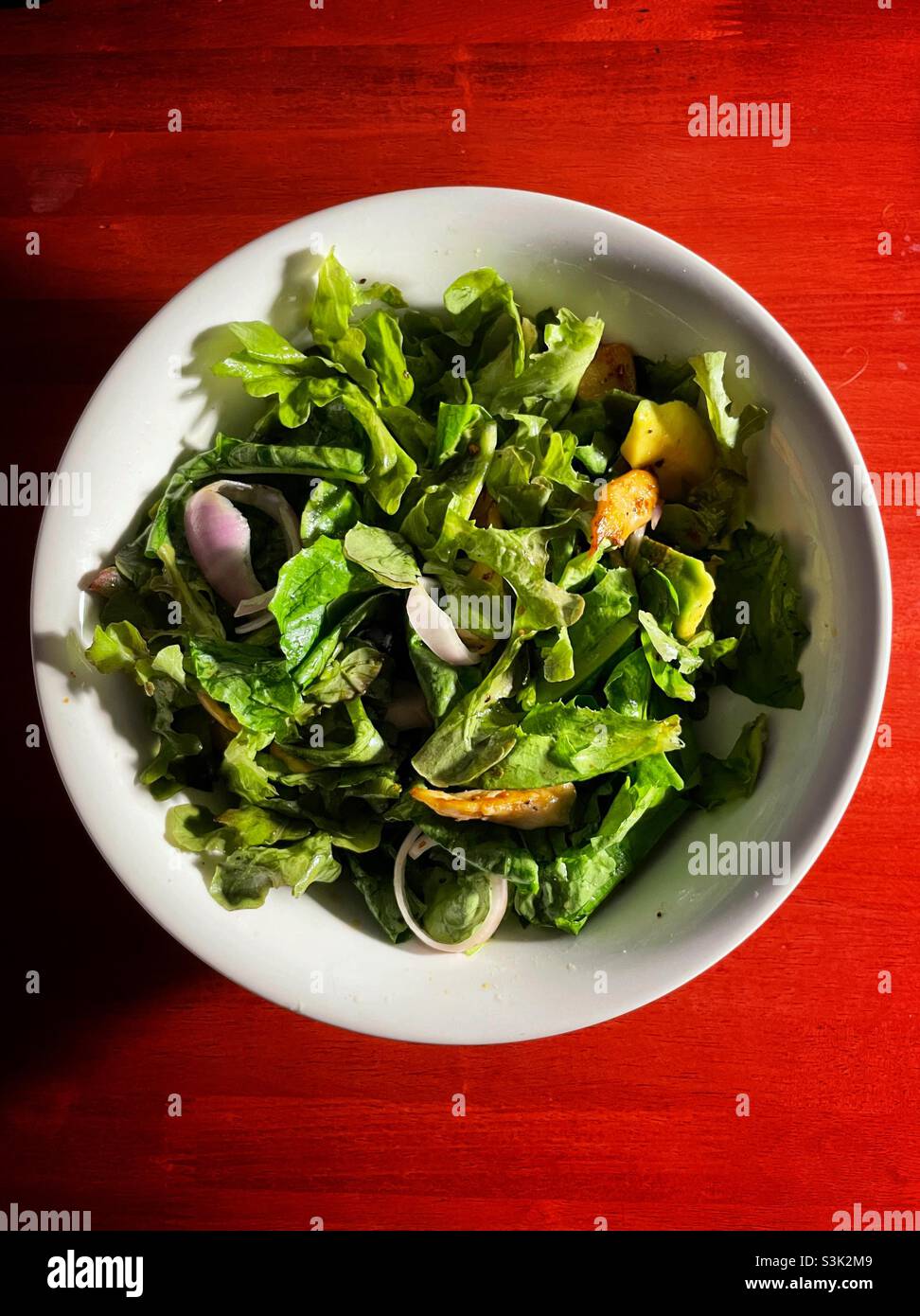 Würziger Pilzsalat Stockfoto